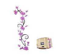 OSALADI Adesivi Murali 3d Rosa e Fiori Decorazione Murale Ecologica Riflettente Per Soggiorno e Camera Da Letto Facile Da Applicare e Rimuovere Senza Lasciare Tracce