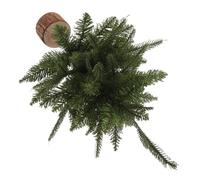 OSALADI Artificiale da Tavolo con Base in Legno Pino Decorativo per Festa Invernale Addobbo Natalizio per Ufficio e Casa