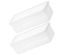 OSALADI Astucci Portamatite Trasparenti per Studenti e Ragazzo Ragazza, Scatole Leggere in Plastica, Organizer Portapenne Capiente per Scuola, Ufficio e Casa, Set da 2 Pezzi 19x9,5x6 Cm