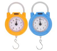 OSALADI Bilancia Digitale Portatile 2 Pezzi con Gancio, Mini Scala a Molla Alta Precisione per Bagagli e Uso Domestico, Compatta e Leggera per Viaggi e Pesatura Multifunzionale