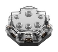OSALADI Blocco di Distribuzione Massa Audio Auto, Hub di Messa a Terra per Auto, Lega di Zinco e Plastica, 0ga Ingresso 1-2ga Ingresso 1 + 4ga Uscita 2 + 8ga Uscita 2, per Auto Private