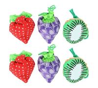OSALADI Borse Pieghevoli per Spesa 6Pezzi in Nailon Resistente a Forma di Frutta Sacchetti Riutilizzabili per Uso Casalingo e Acquisti Alimentari Stili multipli