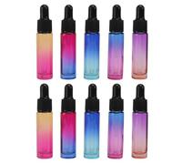 OSALADI Bottiglie Contagocce Resistenti e Portatili in Vetro da 10ml Set 10 Pezzi per Olio Essenziale, Profumo e Cosmetici per Olio Essenziale Profumo Cosmetici