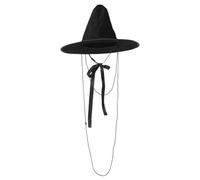 OSALADI Cappello Coreano Antico a Bordo Piatto Nero per Spettacolo Uomo | Design Storico Coreano, Struttura Rinforzata e Traspirante, Laccio Sicuro, per Teatro e Cerimonie