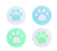OSALADI Cappucci per Joystick Zampa di Gatto 4 Pezzi in Silicone | Blu e Verde, Superficie Liscia e Lavabile, Facile da Rimuovere e Resistente All'usura