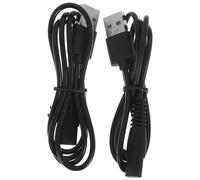 OSALADI Cavo di Alimentazione per Rasoio Elettrico USB Guscio in Gomma Resistente, Set 2 Pezzi, Compatibile Caricabatterie Power Bank e Auto, Accessorio Portatile per Rasatura Maschile