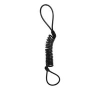 OSALADI Cavo Promemoria Blocca Disco Moto in Acciaio e Pvc, Cavo di Sicurezza Anelli, Nero, per Bici e Attrezzatura da Equitazione, Facile Installazione