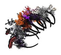 OSALADI Cerchietti per Chioma di Halloween 6 Pezzi Teschio Zucca Pipistrello e Ragno Accessori Cosplay Horror per Feste in Maschera e Eventi Scolastici Fascia Morbida e Leggera per