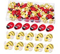 OSALADI Charms Resina Mini Api e Giallo per Decorazioni Artigianali Accessori Cartoon Animali Resistenti e Colorati per Phone Case e Fermagli
