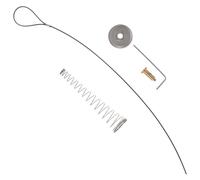 OSALADI Chiavistello per Cancello a Cavo Molla, Chiusura per Cancello e Recinzione, Acciaio Inox e Ferro/pvc, per Steccato in Legno, Installazione Facile e Regolabile