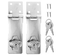 OSALADI Chiusura a cerniera ad angolo retto serratura per cassetto serratura di sicurezza delle porte blocchi per armadietti Silver