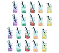 OSALADI Ciondoli per Orecchini e Portachiavi per Creazione Gioielli Fai da Te Accessori Creativi 20 Pezzi in Plastica Mini Bottiglia Bevanda Aspetto Realistico Colore Colore Casuale