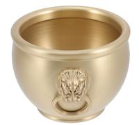 OSALADI Ciotola di Ricchezza in Ottone Leone Inciso Cornucopia Decorativa per Casa e Ufficio Bacinella in Ottone di Dimensioni Compatte per Feng Shui