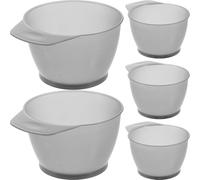 OSALADI Ciotola per Tintura Chioma in Plastica Scala, Set da 5 Pezzi, Strumento Professionale per Colorazione Fai da Te e Uso in Salone Parrucchiere