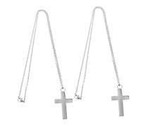 OSALADI Collana Con Croce Per Cremazione 2 Pezzi Urna Commemorativa Con Ciondolo Per Ceneri Umane O Animali Domestici In Acciaio Inossidabile Da Indossare Ogni