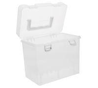 OSALADI Contenitore Trasparente Per Pennelli Base Apribile Organizer Portatile Per Artisti Custodia Multiuso Per Strumenti Da Disegno Per Casa Scuola e Viaggi Pratico Manico Per Trasporto