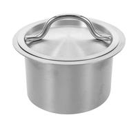 OSALADI Coperchio per Bidone della Spazzatura Incassato Rotondo in Acciaio 150 MM Occhiello a Filo Scivolo per Rifiuti su Piano di Lavoro Accesso Comodo per Cucine Professionali e