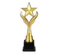 OSALADI Coppa Premio di Celebrazione in Plastica Color Oro Design a Stella a Cinque Punte, Finitura e Uso Versatile per Competizioni Sportive e Feste