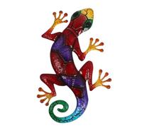 OSALADI Decorazione da Parete a Forma di Geco in Ferro Battuto Verniciato, Ornamento da Appendere per Interni ed Esterni, Decorazione Murale Artistica per Giardino e Cameretta