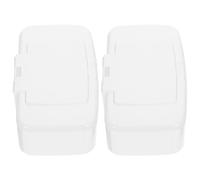 OSALADI Dispenser per Salviette Riutilizzabile 2 Pezzi Coperchio Scatola Porta Salviette in Plastica Bianca Compatta per Bagno e Soggiorno Contenitore Multifunzione e Piccoli Oggetti