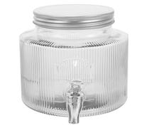 OSALADI Distributore di Bevande in Vetro Rubinetto Erogatore da 2,8 Litri per Succhi e Tè Freddo Chiusura Ermetica, Adatto per Eventi e Buffet