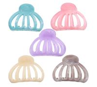 OSALADI Fermagli per Chioma a Zucca per Donna Mini Clip Artiglio in Plastica Leggera Set da 5 Pezzi Colorati Antiscivolo per Styling Veloce e Acconciature Semi-Raccolte