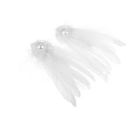 OSALADI Fermaglio per Chioma Cigno Bianco con Perle, Clip Laterale in Lega Resistente, Accessorio per Balletto, Feste e Matrimoni, Decorazione Chioma Donna e Ragazza