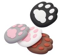 OSALADI Fermaporta in Silicone 3D a Forma di Zampa, Set 4 Pezzi Protezione Parete e Maniglie Porte, Antirumore per Ufficio e Casa, Adesivi Protettivi per Frigorifero e Porte Interiori