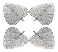 OSALADI Filtro Tè in Acciaio Inossidabile a Forma di Foglia 4 Pezzi per Amanti del Tè Resistente e Non Facile da Rompere per Casa e Ufficio