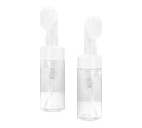 OSALADI Flacone Schiumogeno da Viaggio 120ml Spazzola Bianca, Contenitore Schiumogeno Ricaricabile per Cosmetici, Bottiglia Vuota Portatile per Sapone Mani, Erogatore Comodo e Resistente
