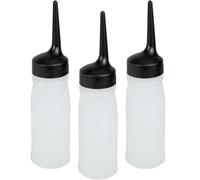 OSALADI Flaconi Dosatori per Tintura Chioma 3 Pezzi in Pp Beccuccio Appuntito per Applicazione Precisa, Bottiglie per Lozione Chioma da Parrucchiere, per Uso Casalingo e Styling