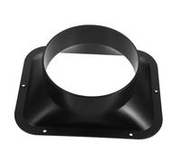OSALADI Flangia Connettore per Condotto Dell'aria Quadrato in Abs Resistente Alta Pressione per Collegamento Ventilazione Tubi Industriali Nera Diametro 14 Cm Uso Professionale Pareti