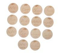 OSALADI Forniture Per Neonati 14 Pezzi Biglietti Mensili in Legno Per Neonati Biglietti Decorativi Per Decorazioni Per Il Mese Del