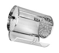 OSALADI Gabbia Rotante in Acciaio Resistente per Arrostitura 360° per Forno Elettrico Gabbia Robusta per Tostare Arachidi e Castagne Sportello Facile da Inserimento