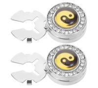 OSALADI Gemelli Tai Chi da Uomo, Copribottoni Decorativi in Metallo, Accessori per Camicie Eleganti da Cerimonia e Uso Quotidiano, Set 1 Paio, Design Tradizionale Culturale