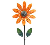 OSALADI Girandola Vento Girasole in Ferro Arancia per Giardino e Parco | Design Creativo e Stile Unico, Uso Semplice, Flessibile, Resistente, Decorazione Esterna per Villa