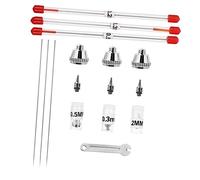 OSALADI Kit Ugelli e Aghi Ricambio per Aerografo Accessori Compatibili per e Fai-da-Te Set Completo per Aerografi e Pulizia