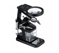 OSALADI Magnifier Station Multi- Led Per Saldatura e Regolabili Per Riparazioni Elettroniche e Modellismo Colore Per Accessori