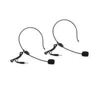 OSALADI Microfono Gancio Auricolare 2 Pezzi, Microfono a Condensatore Montato sulla Testa per Amplificatore Vocale, Regolabile, Riduzione Rumore, per Presentazioni e Karaoke