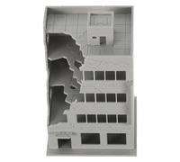 OSALADI Miniatura Città Distrutta per Diorama Ferroviario Ornamento Rustico con Mattone Desolato e Rovine Frantumate per Collezionisti