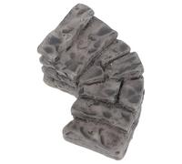 OSALADI Miniatura Scala in Pietra Curva in Resina, Statuetta Decorativa da Giardino Resistente alle Intemperie, Accessorio Fatato per Micro Paesaggi e Case delle Fate