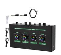 OSALADI Mixer Audio USB con Doppio Ingresso Microfono e Controllo Eco Amplificatore con Riverbero per Karaoke Domestico Streaming e Podcast con Sistema Cavi Completo e Supporto