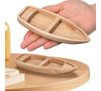 OSALADI Modellino Attenzione Dettagli e dalla Pressione Barca in Legno Classico a Forma di Canoa, Decorazione per Soggiorni per Amici e Famiglia