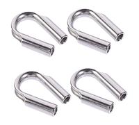 OSALADI Morsetto per Cavi in Acciaio Inox 6 Mm 4 Pezzi Ditale A Forma di Cuore di Pollo per Il Fissaggio di Cavi Metallici