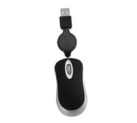 OSALADI Mouse Mini Telescopico Usb Per Computer Portatile e Notebook Dpi Ottico Comodi Rotellina Vie Design Ergonomico Adatto Uso e Casa Nero