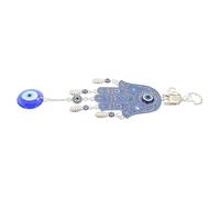 OSALADI Ornamento da Appendere Elefante Mano Occhio Blu Turco in Lega e Vetro, Decorazione Anti-malocchio Leggera e Compatta per Casa, Ufficio e Auto
