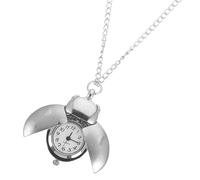 OSALADI Orologio da Tasca a Forma di Coleottero Creativo Decorazione Pratica in Lega di Zinco Argento Movimento al Quarzo e Design Retrò per Uso Quotidiano