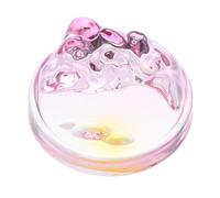 OSALADI Piatto in Vetro per Inchiostro Cinese con Porta Pennelli Antigoccia Supporto Tondo Piccolo per Calligrafia e Pittura Sumi Resistente e Portatile per Artisti in Viaggio