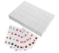 OSALADI Plastica Gioco Tessere Carta Bandiere Nazionali 65 Pezzi | Design Unico Simboli Circolari, Uso Versatile e Apprendimento Culturale, per Intrattenimento Casuale