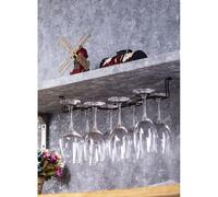 OSALADI Portabicchieri da Vino in Ferro Cornice Sospesa Bronzo Porta Calici Capovolto Elegante per Casa Bar e Ristorante Scaffale Espositivo Stabile per Bicchieri da Parete